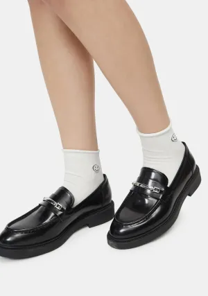 Alex W Black Patent Leather Loafers