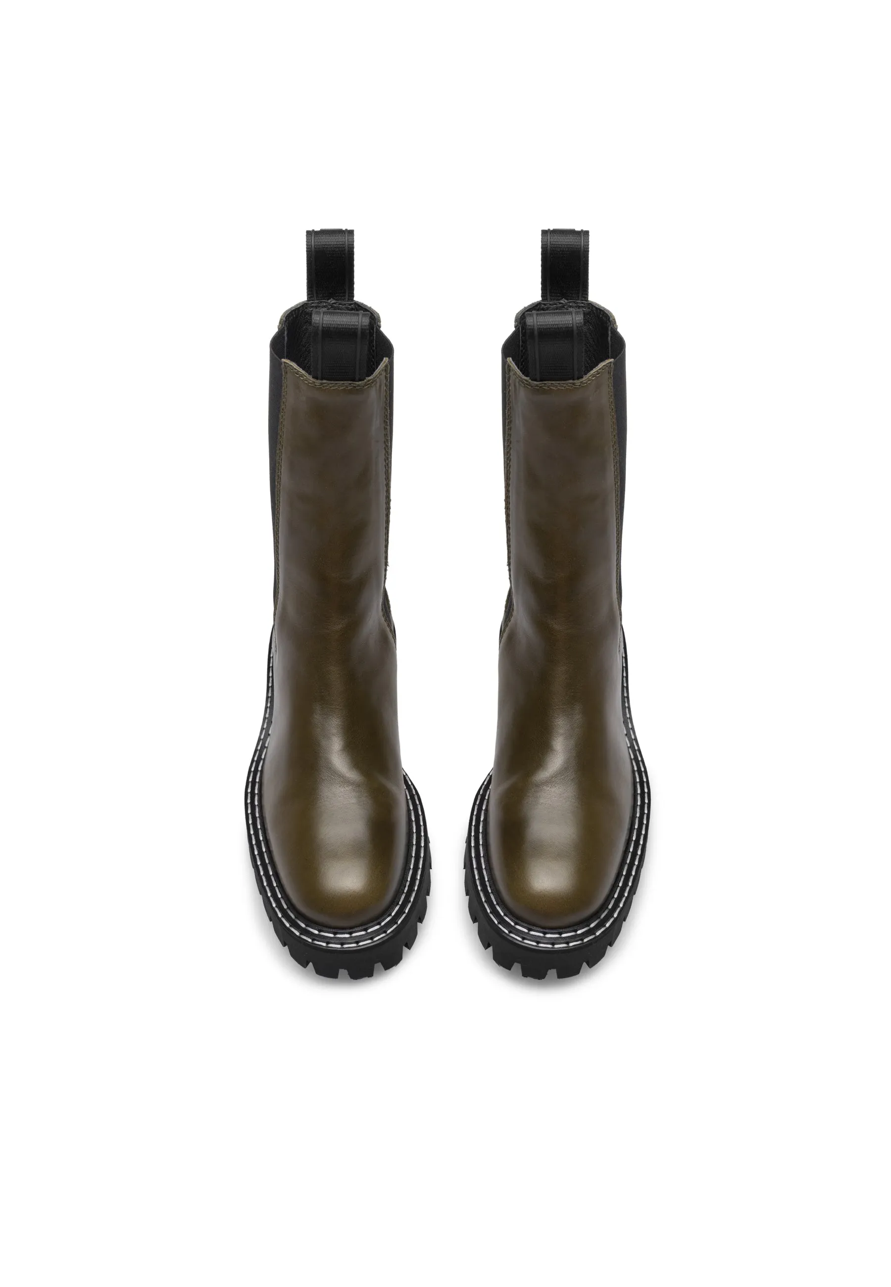 Angie Chelsea Olive Boots