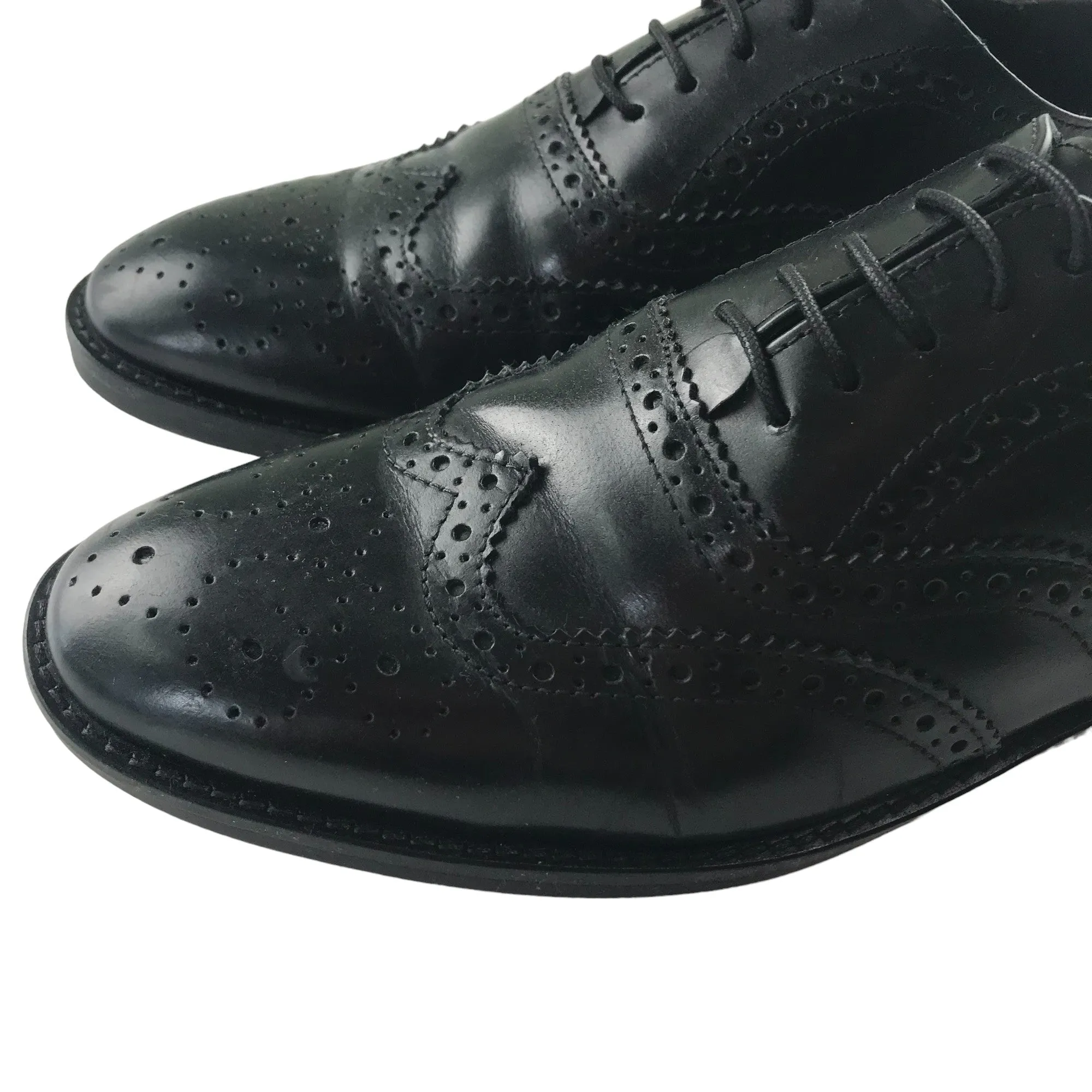 Asos Design brogue shoes shoe size 8.5 black leather formal