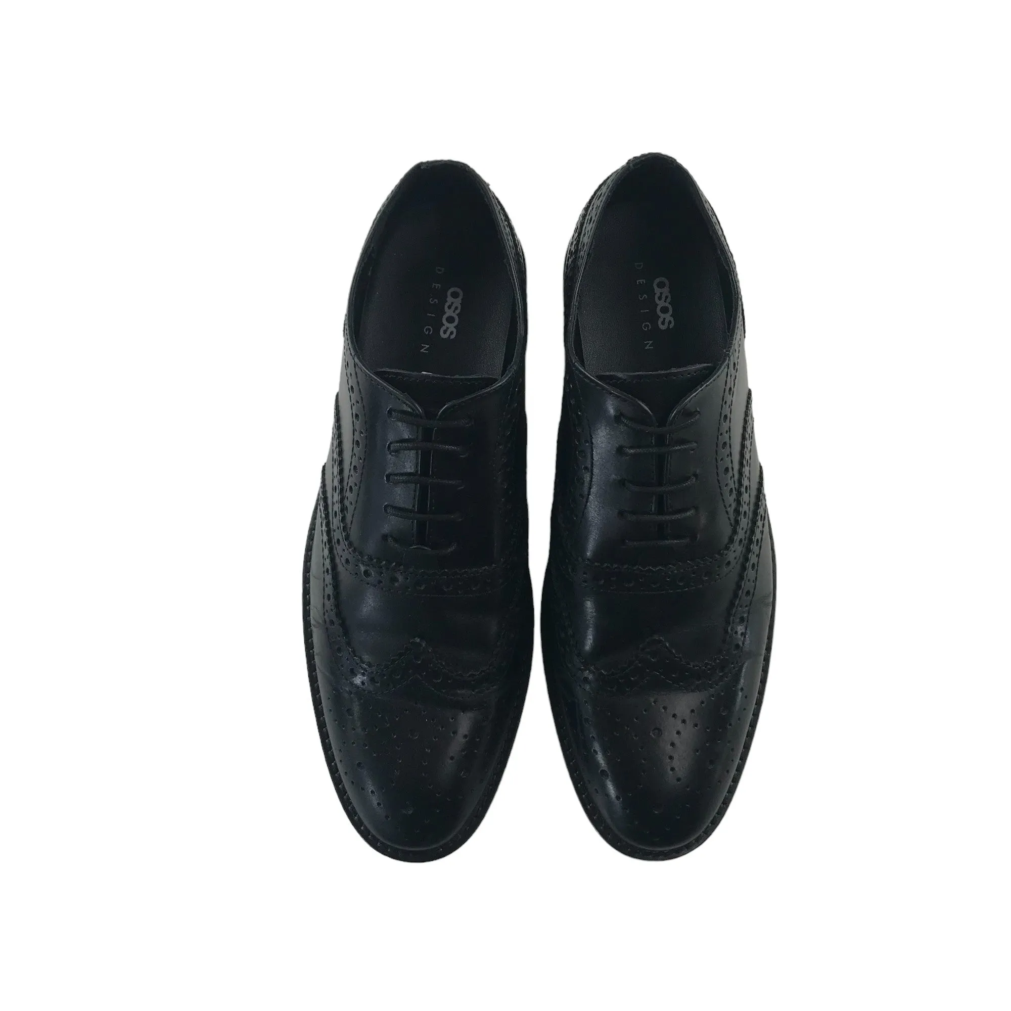 Asos Design brogue shoes shoe size 8.5 black leather formal