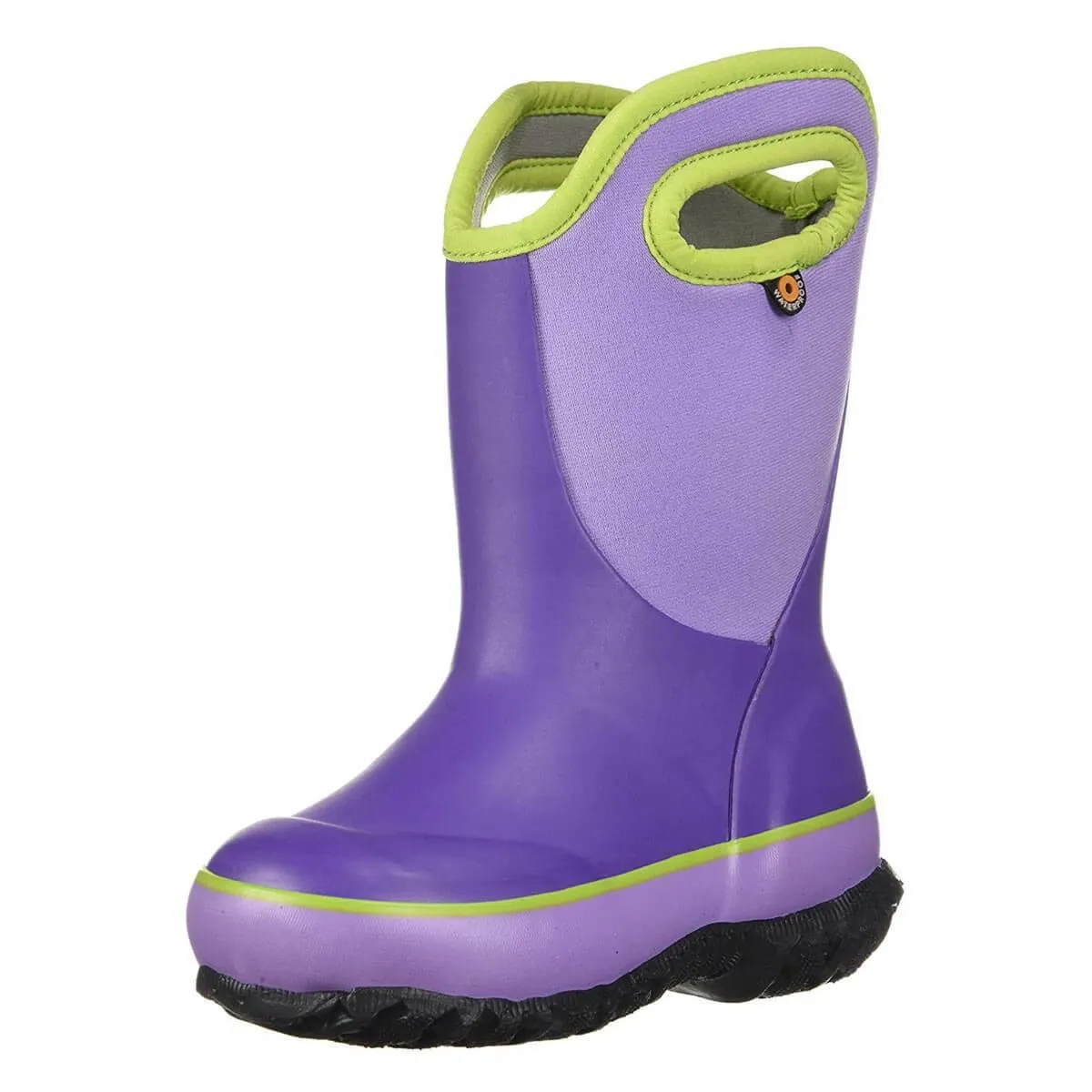 Bogs Kid's Rain Boots - Slushie Purple Multi Solid Insulated Size 1 | 72292