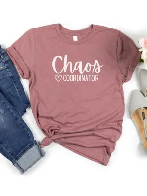 Chaos Coordinator Mom T-Shirt Bella   Canvas Unisex Jersey Short Sleeve Tee - Many Colors