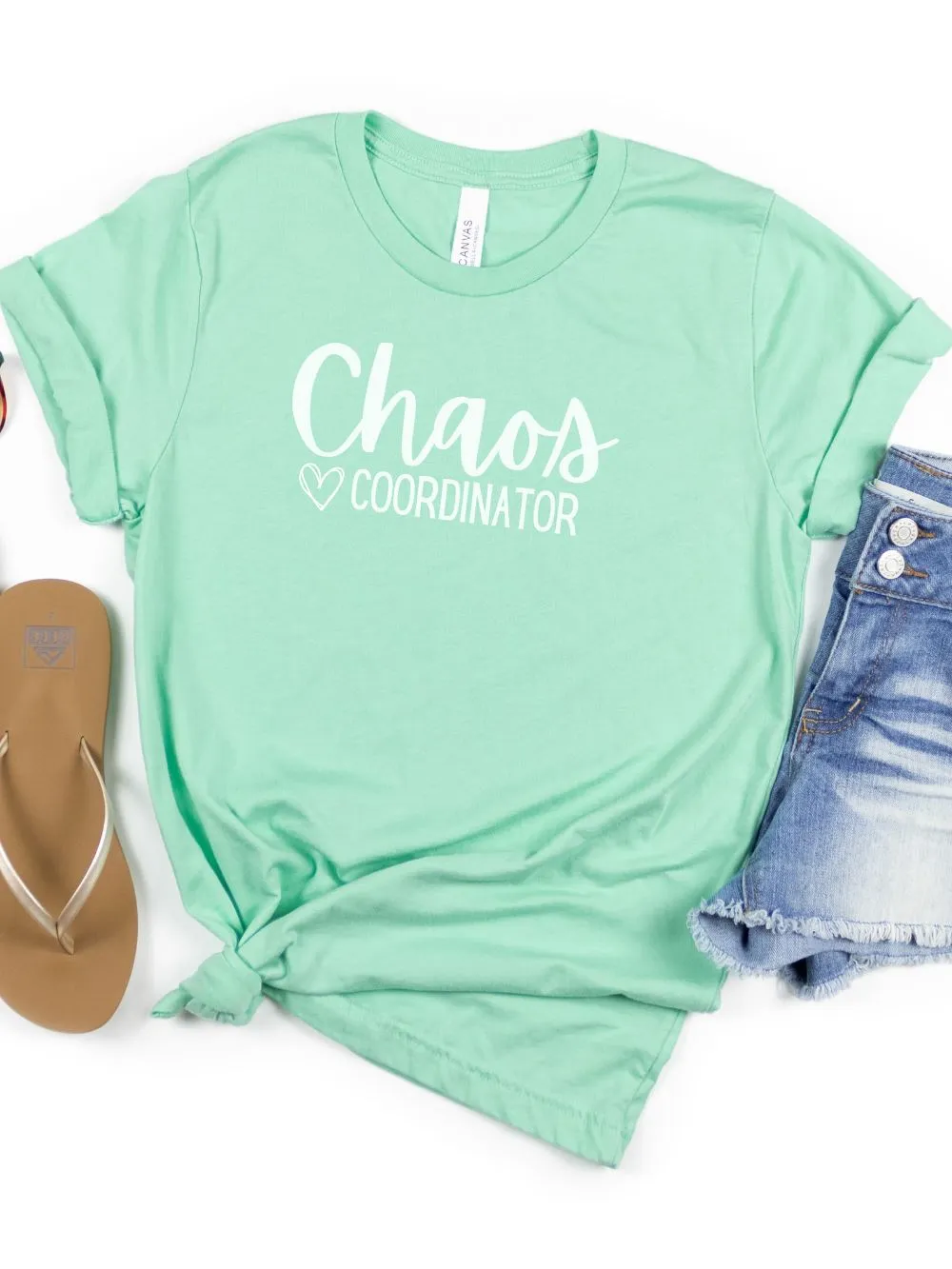 Chaos Coordinator Mom T-Shirt Bella   Canvas Unisex Jersey Short Sleeve Tee - Many Colors