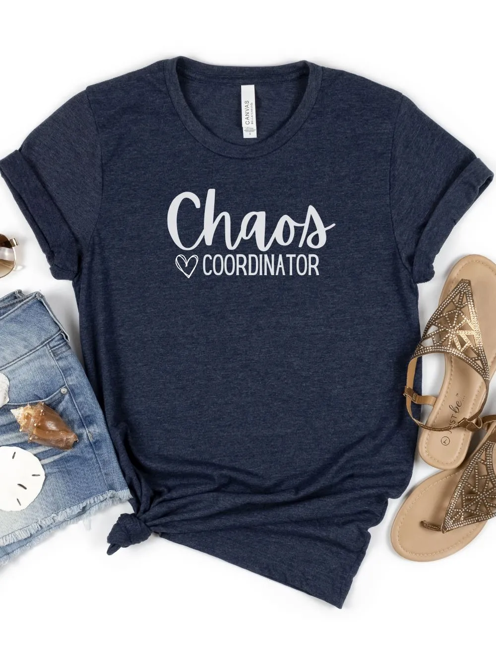 Chaos Coordinator Mom T-Shirt Bella   Canvas Unisex Jersey Short Sleeve Tee - Many Colors