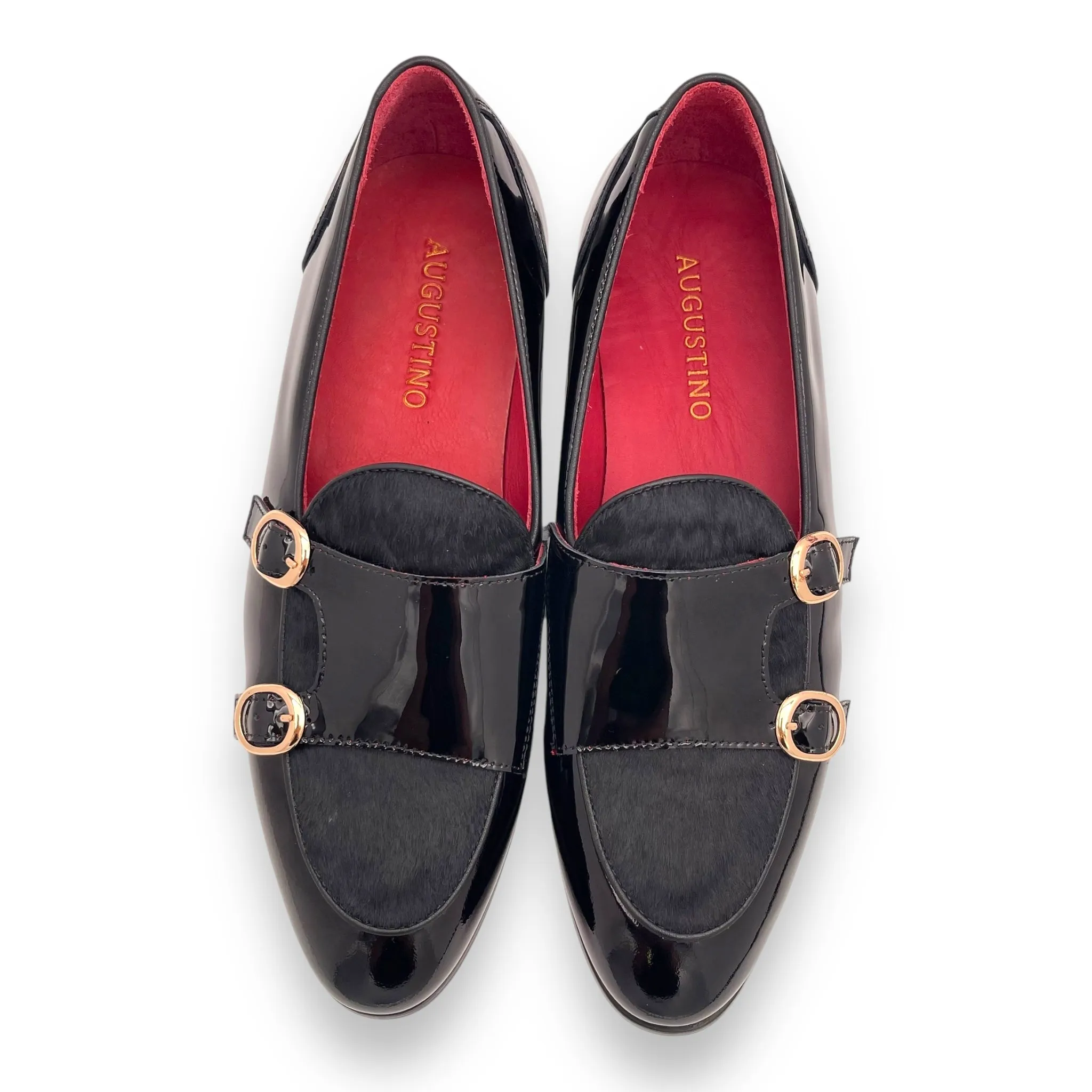 Double Monk Strap Patent Loafer