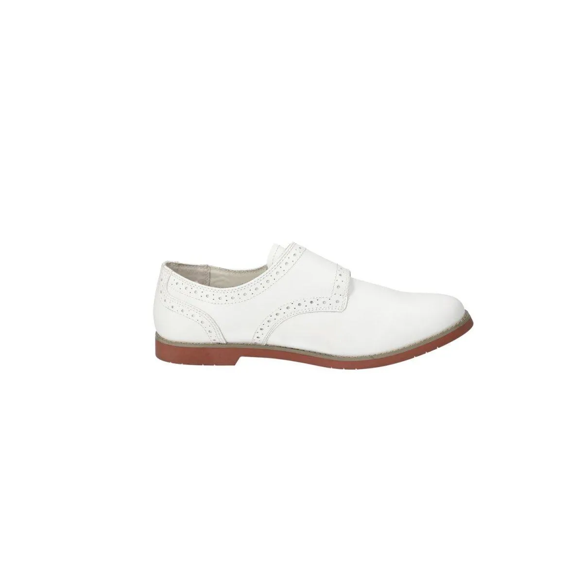 Eastland Goldie Monk Strap Loafers Fabric White Colour For Women