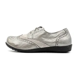 Helvesko Sina Lifestyle Low-Top Sneakers Leather Silver Colour For Women