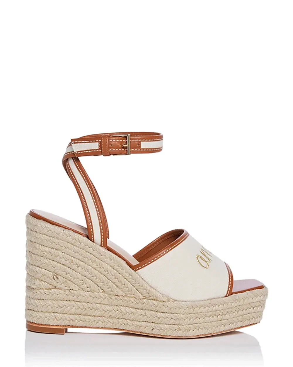 Jesse Canvas Espadrille Wedge in Natural