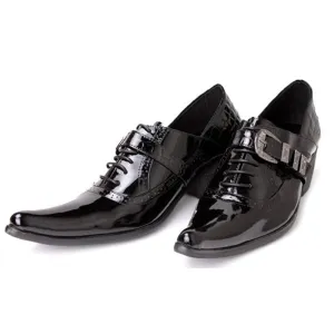 Men Pointed Monk Strap Oxford Shoes