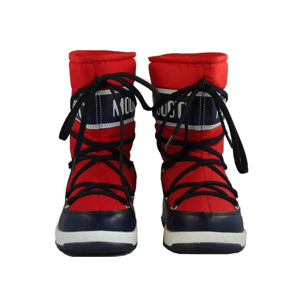 Moon Boot - Kids WE Sport Mid Junior - Red/Navy Blue