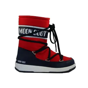 Moon Boot - Kids WE Sport Mid Junior - Red/Navy Blue