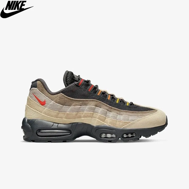 Original Nike Air Max 95 &#39;Topographic&#39; Male Brown Sport Shoes DV3197-001 Nike Sneaker