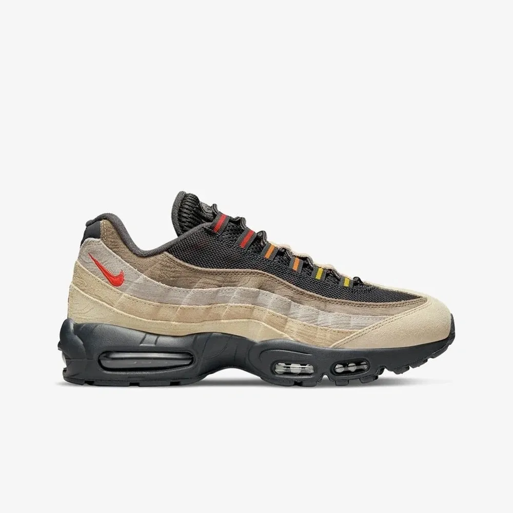 Original Nike Air Max 95 &#39;Topographic&#39; Male Brown Sport Shoes DV3197-001 Nike Sneaker