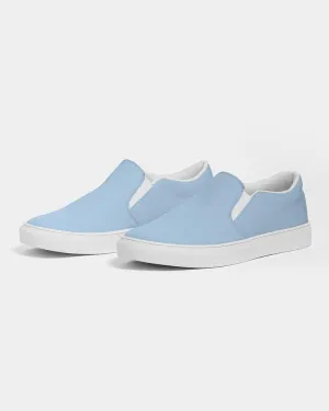 Pale Pastel Cyan Slip-On Canvas Sneakers | Women's | Bright Pale Pastel Cyan | C30M8Y0K0