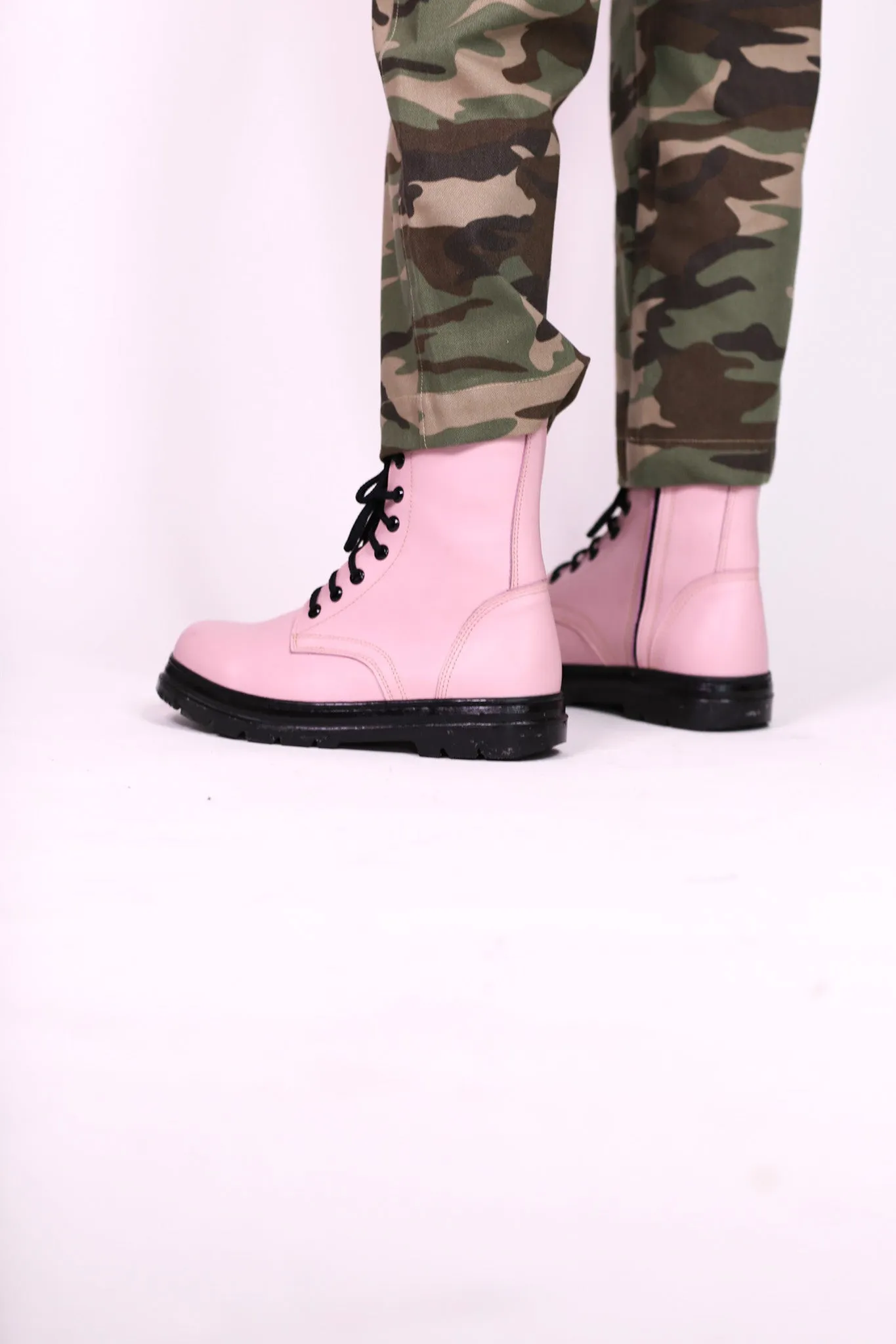 PINK COMBAT BOOTS ADA