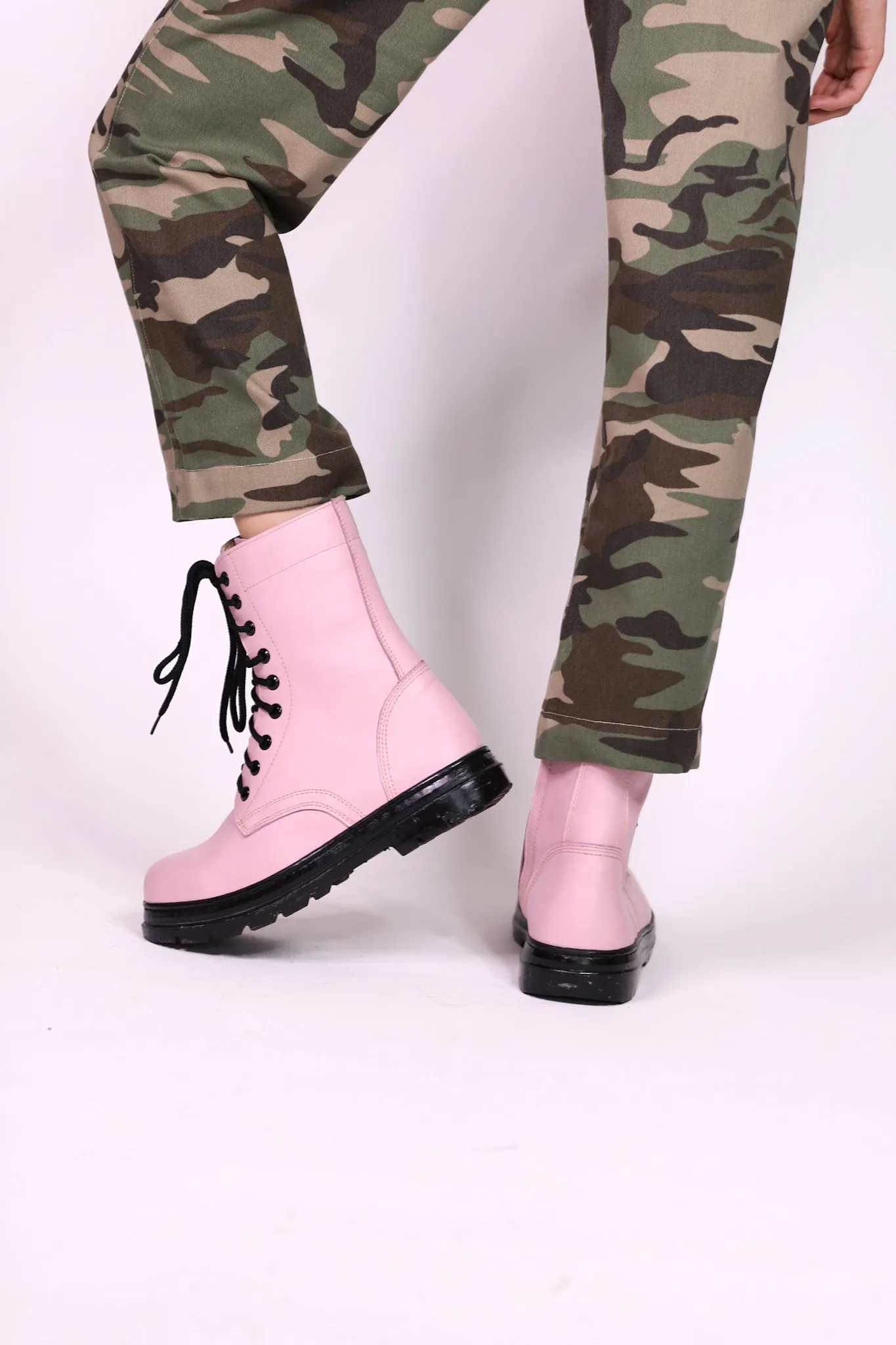 PINK COMBAT BOOTS ADA