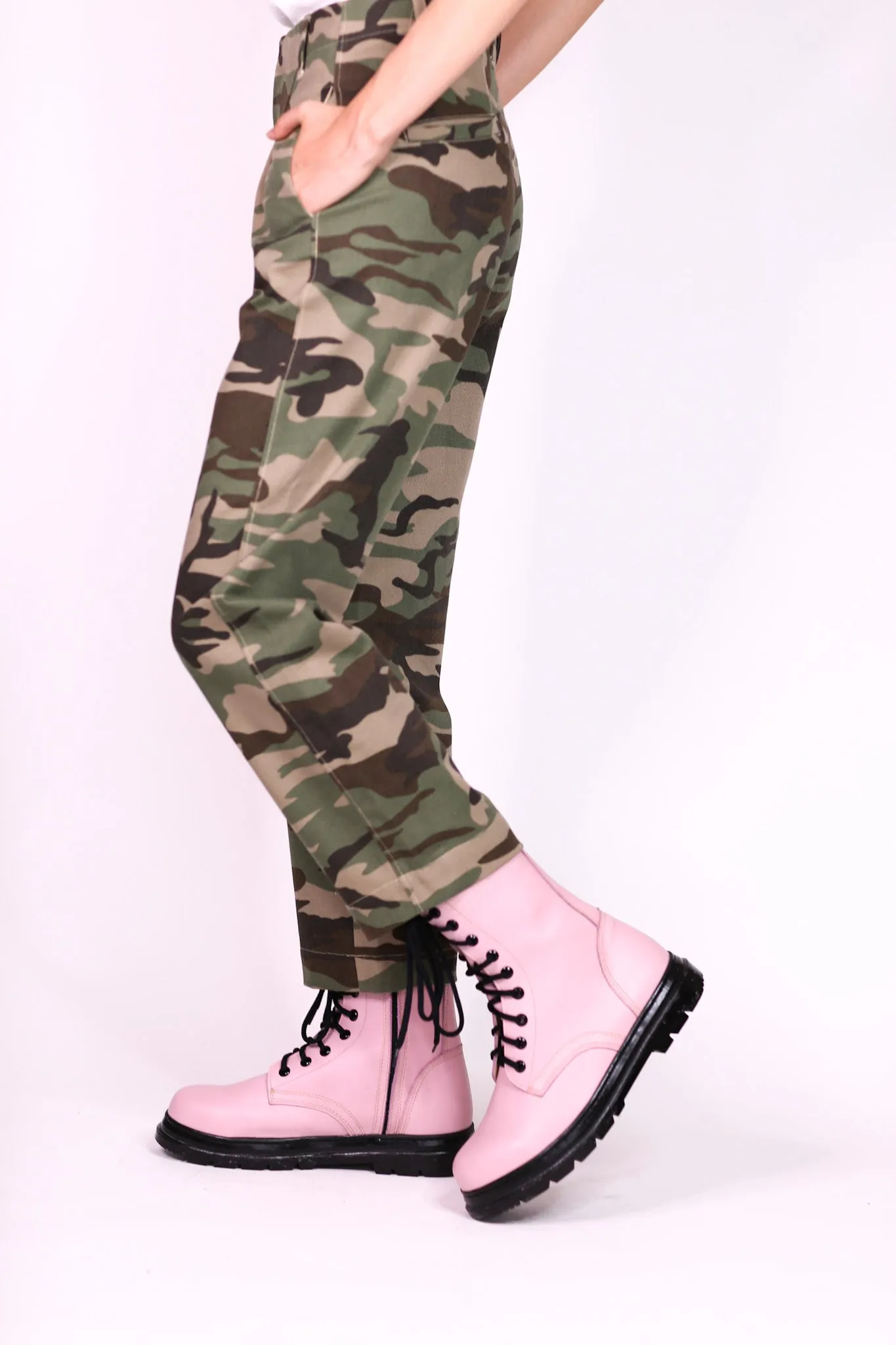 PINK COMBAT BOOTS ADA