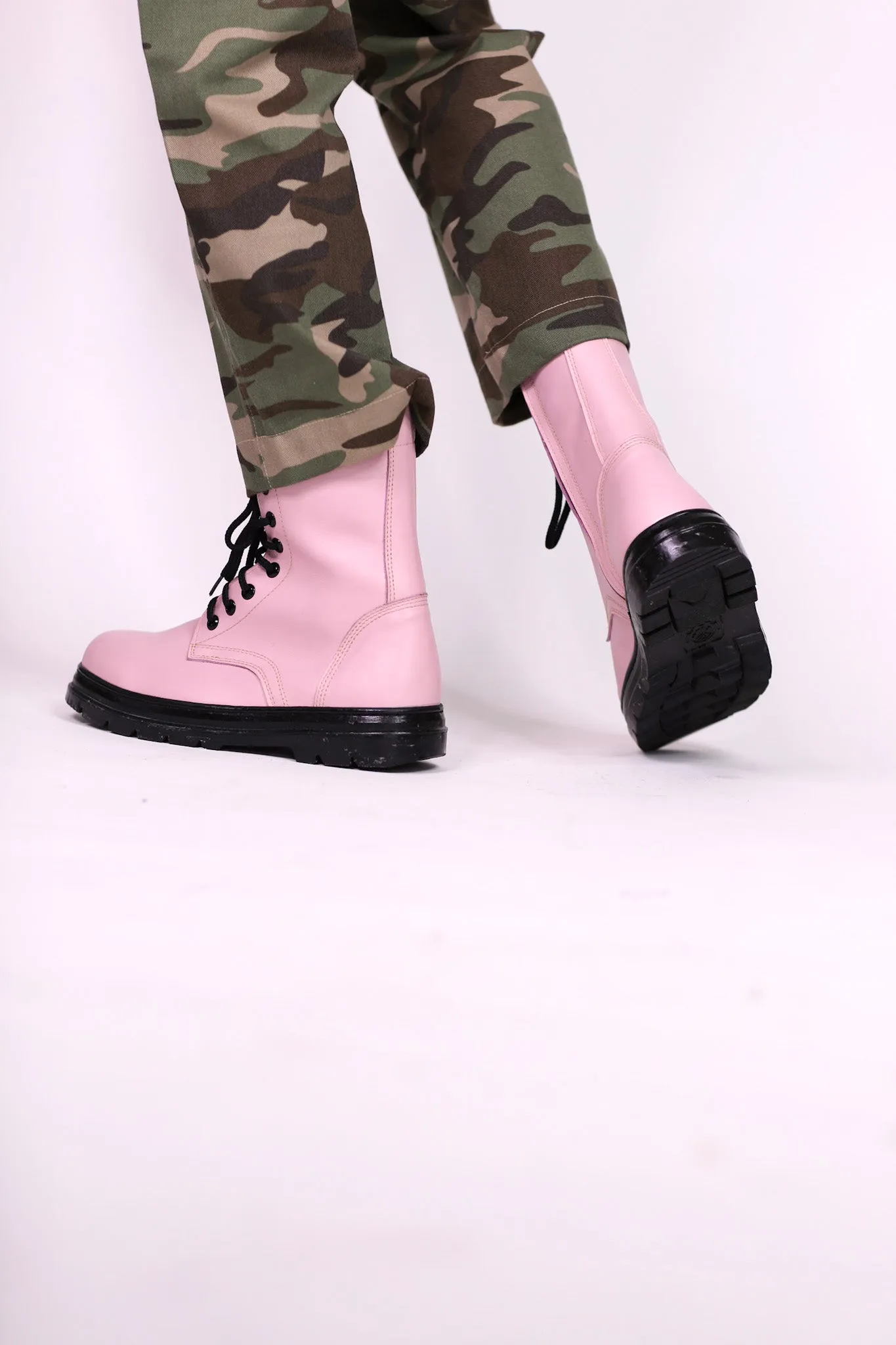 PINK COMBAT BOOTS ADA