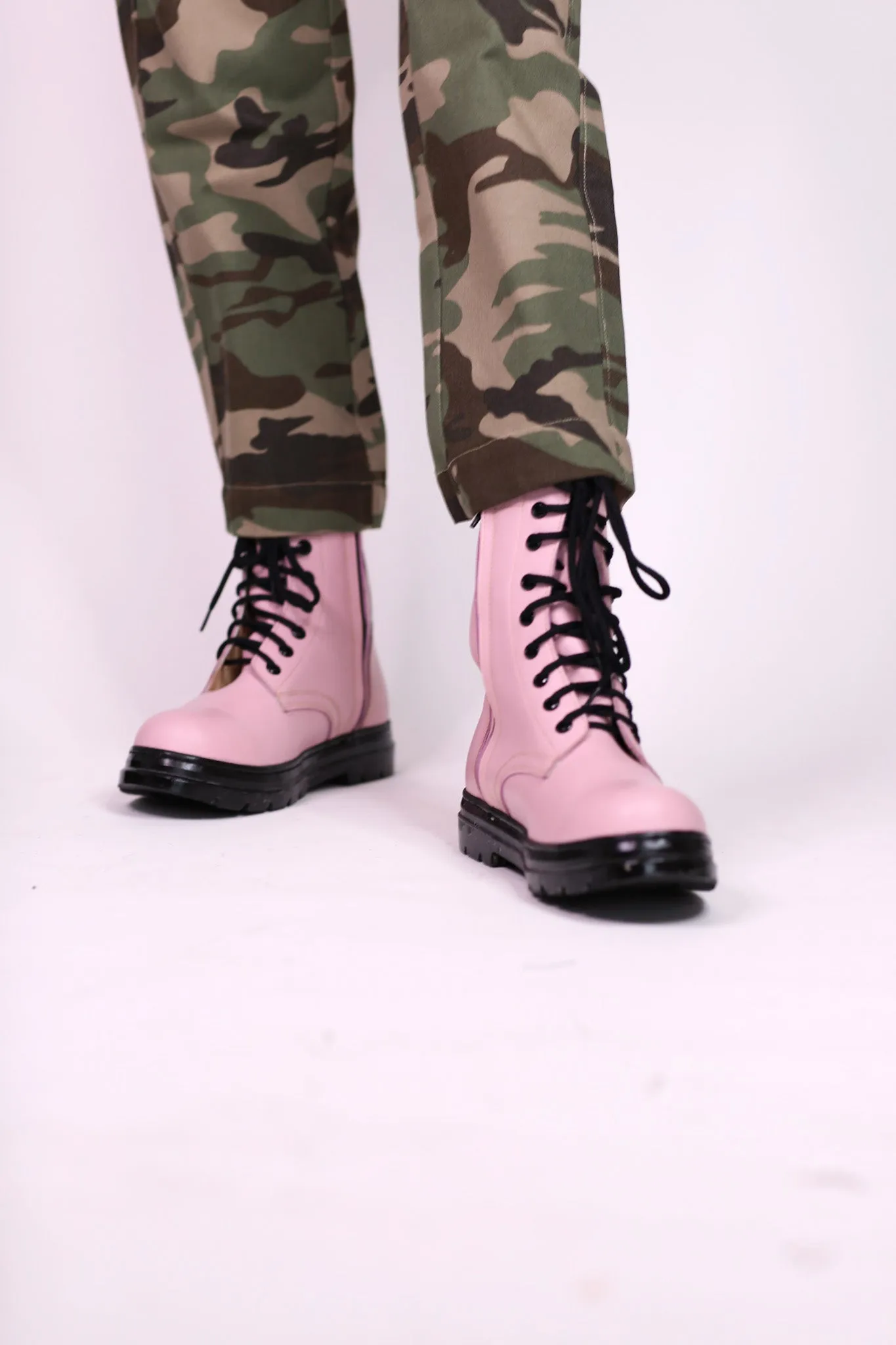 PINK COMBAT BOOTS ADA