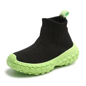 Spring Autumn Kids High Tops Kniting Sock Shoes for Boys Girls