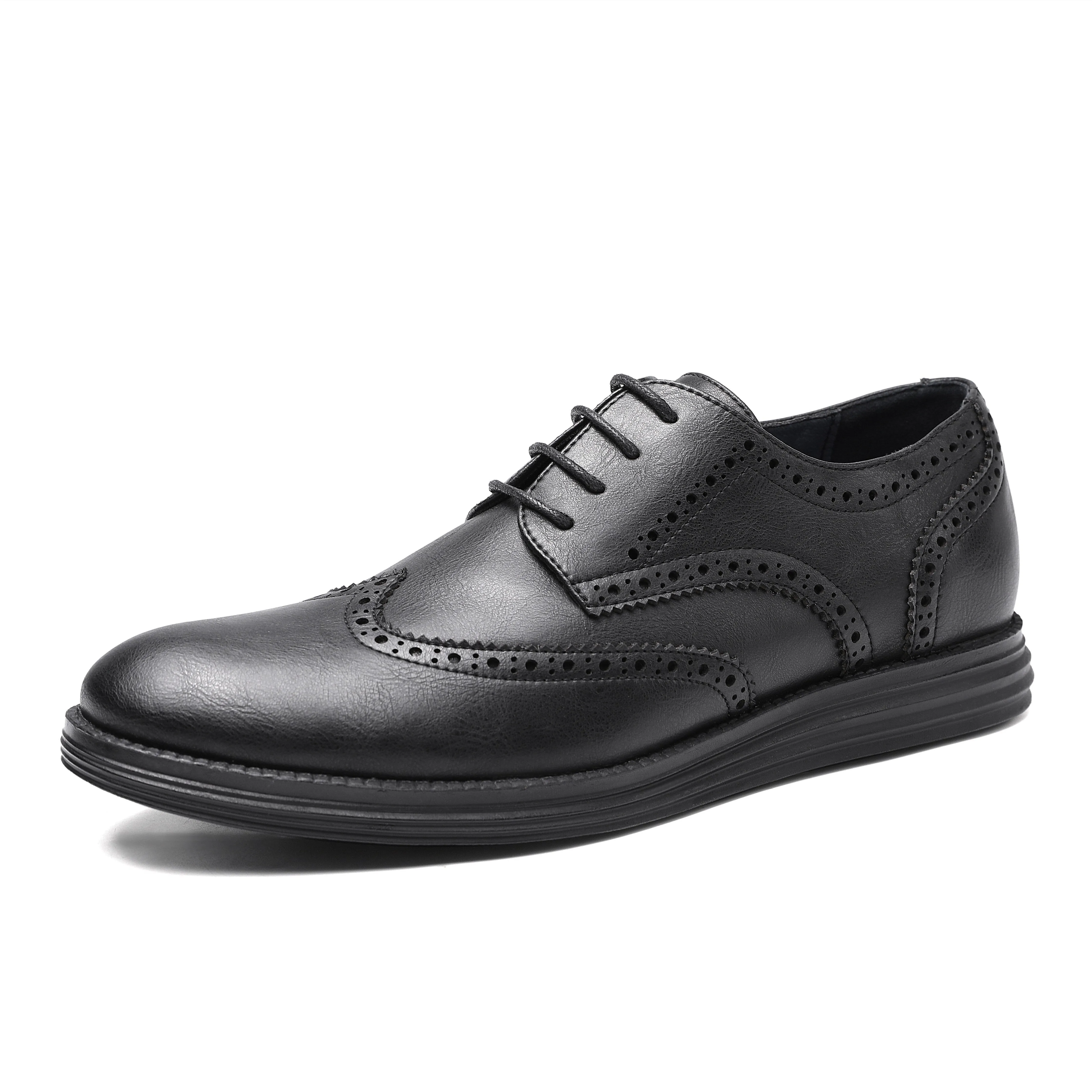 West Louis™ Genuine Leather Smart Business Brogue Dress Shoes